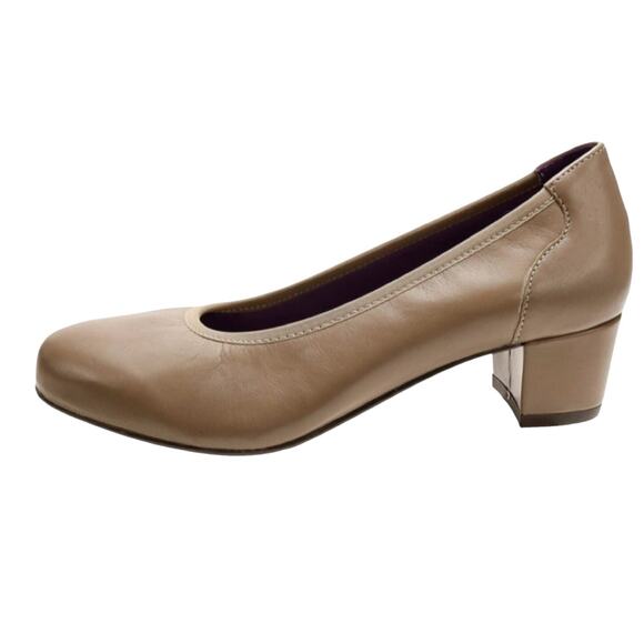 David Tate Womens Simona Leather Slip On Dress Shoes | Size 10M Taupe MSRP $100 - Picture 2 of 6